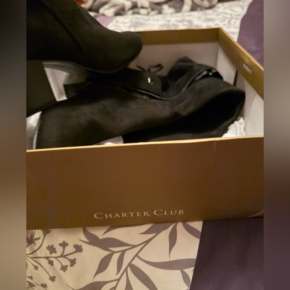Charter Club Women's Jaccque Tall Stretch Boots Size 8
